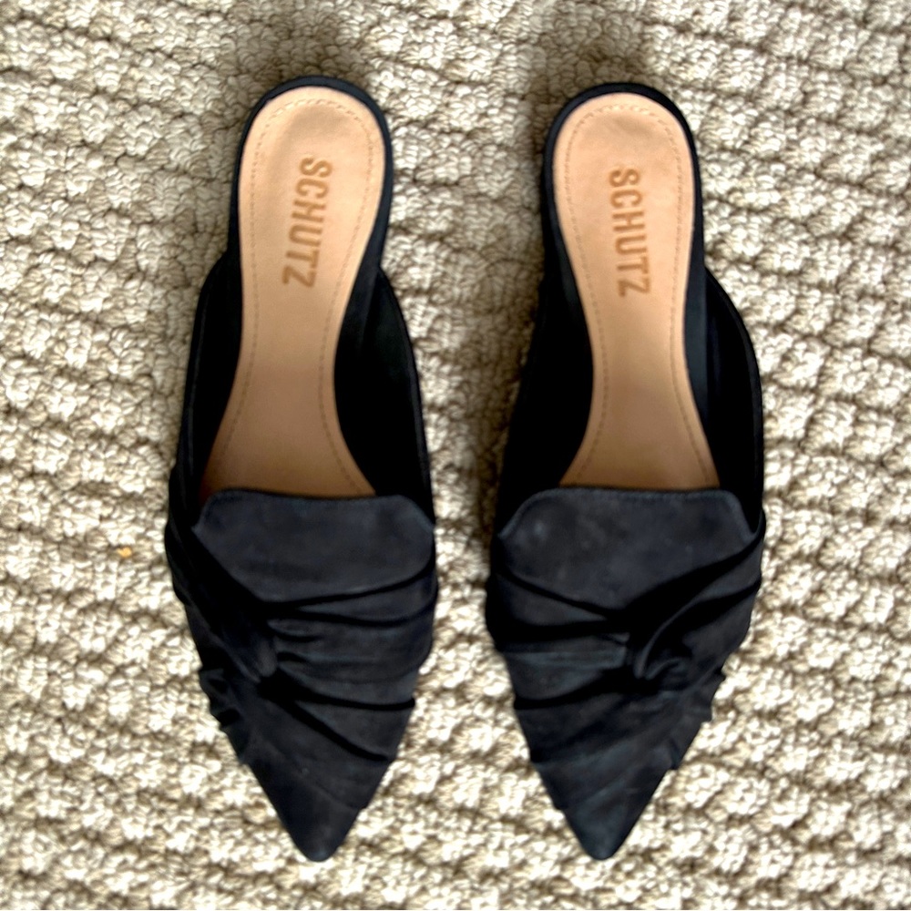 Black Schutz Slides